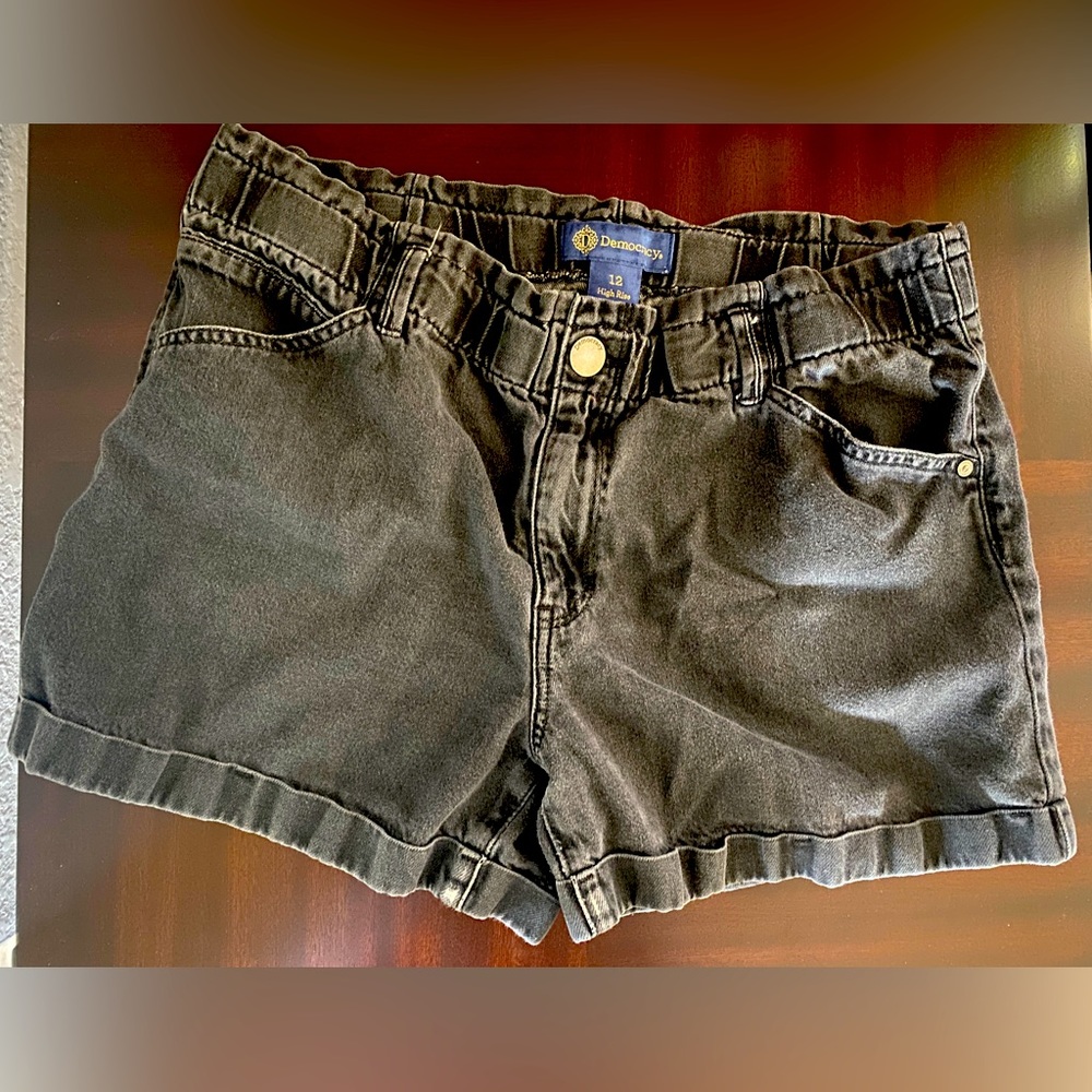 Gray-Black Jean Shorts
